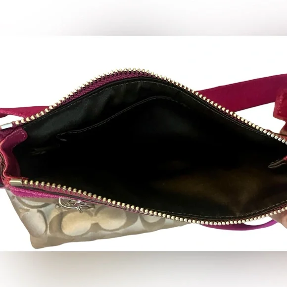 Hostess Pick Coach Signature Crossbody Bag - Pink and Brown - Picture 4 of 9